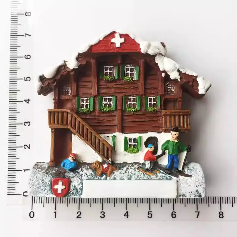 Swiss local architecture Tourist souvenirs Refrigerator stickers magnets gifts Handicrafts Home decor