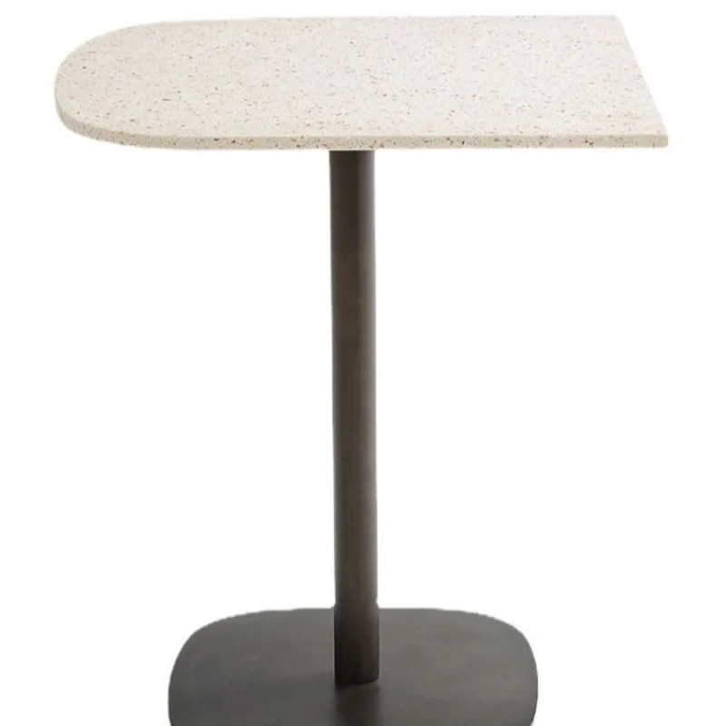 Nordic terrazzo special-shaped coffee drinks against the wall restaurant table, simple modern bar table, outdoor coffee table