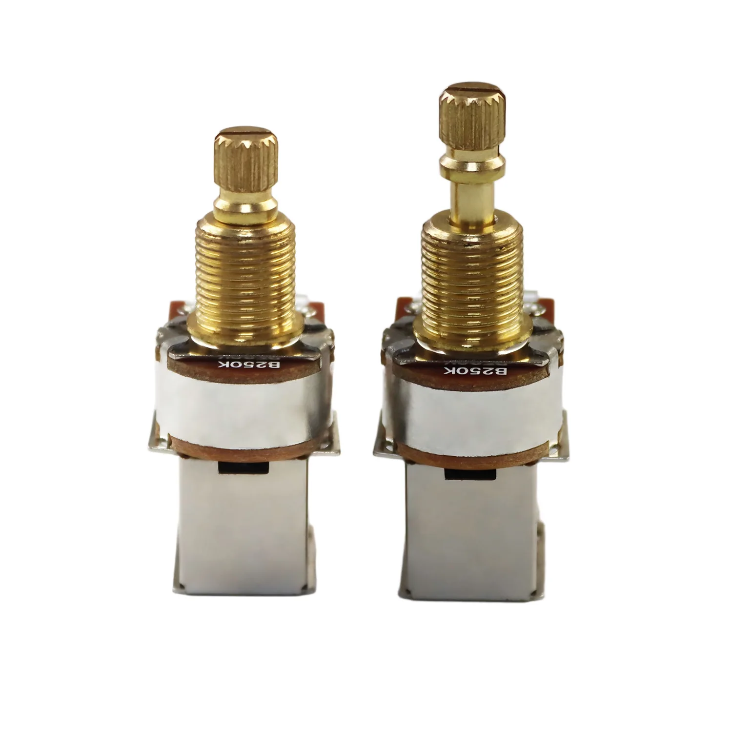 Electric Guitar / Bass Potentiometer Copper Shaft Double-Layer Dual-Gang Push-Pull Coil Split Switch Volume & Tone Control