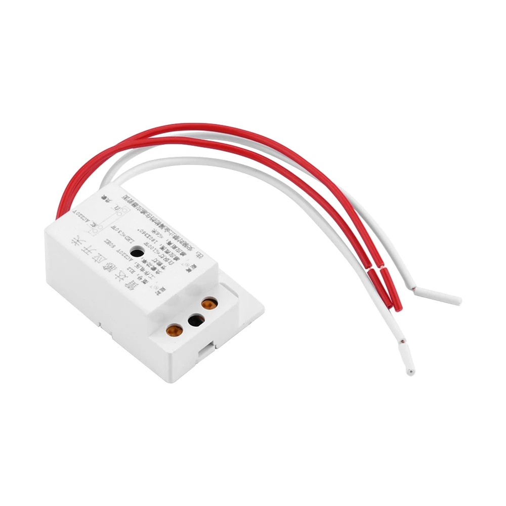 AC 220V 50Hz Auto Infrared Human Sensor Switch PIR Microwave Radar Body Motion Sensor Module Adjustable For Time Distance Range
