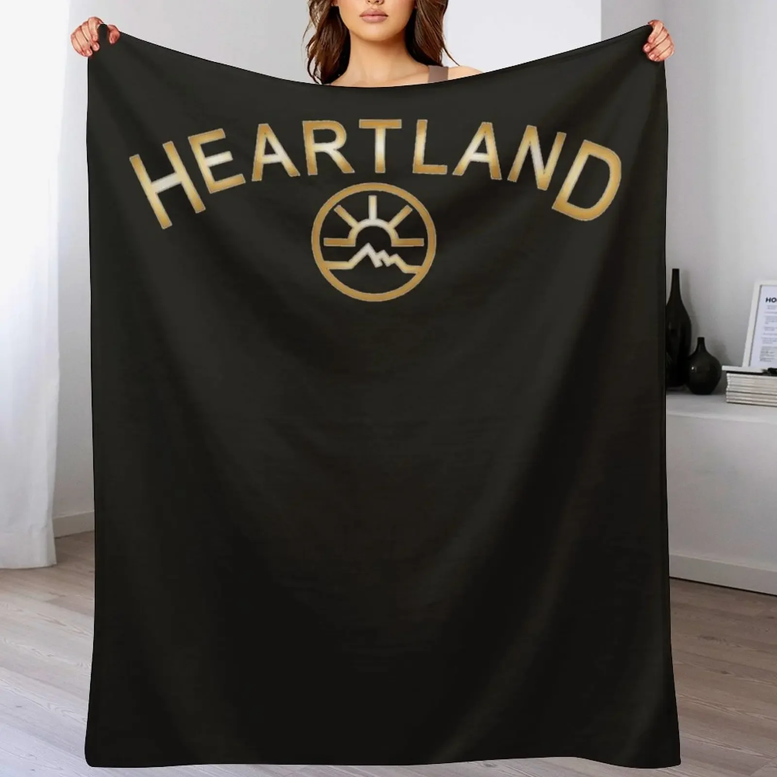 

Heartland Logo Throw Blanket Warm Bed linens Heavy Blankets