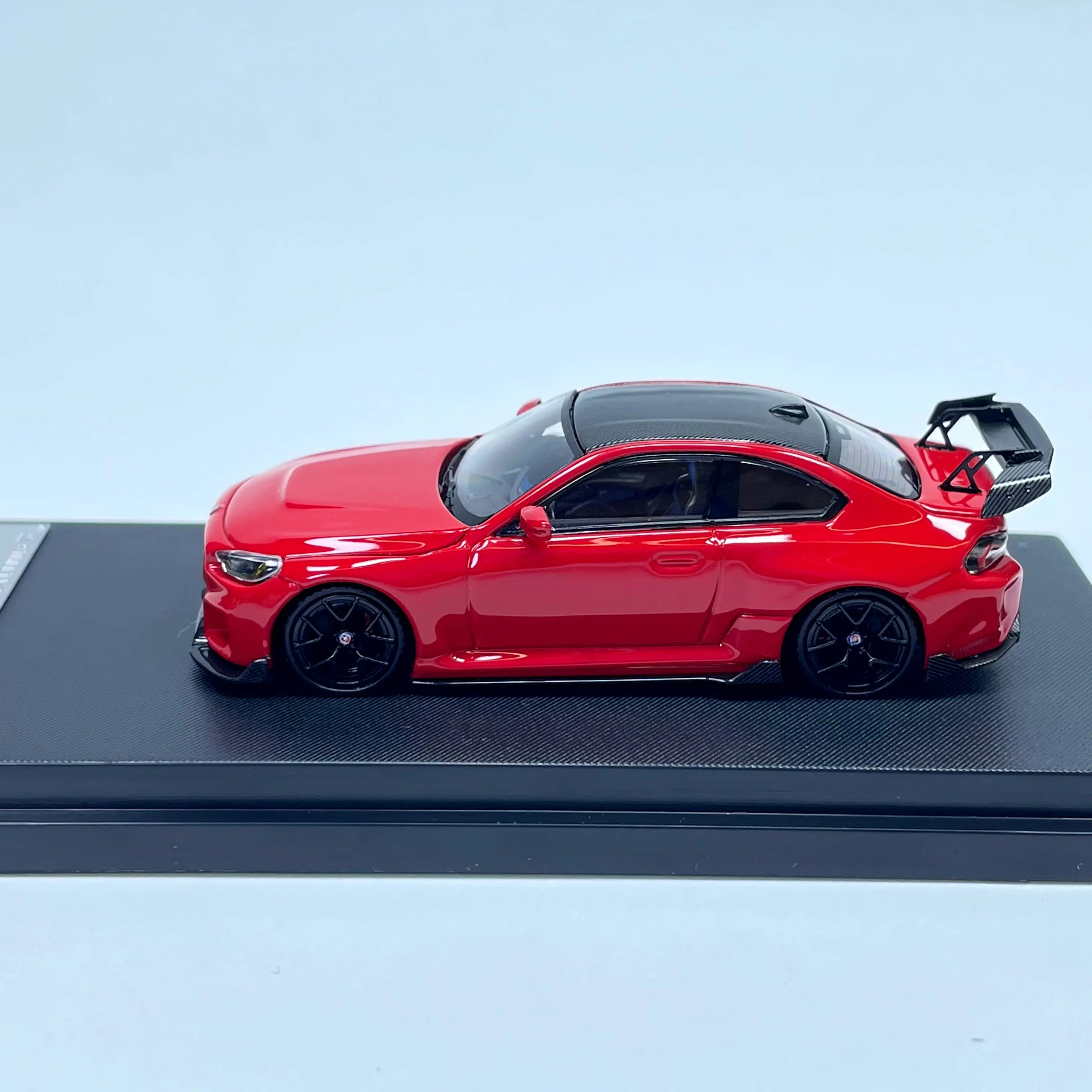 SW 1:64 BMW M2 Mk2 G87 Adro Body Kit Widebody Modified Red High Rear Wing Alloy Diecast Model Car Collectible