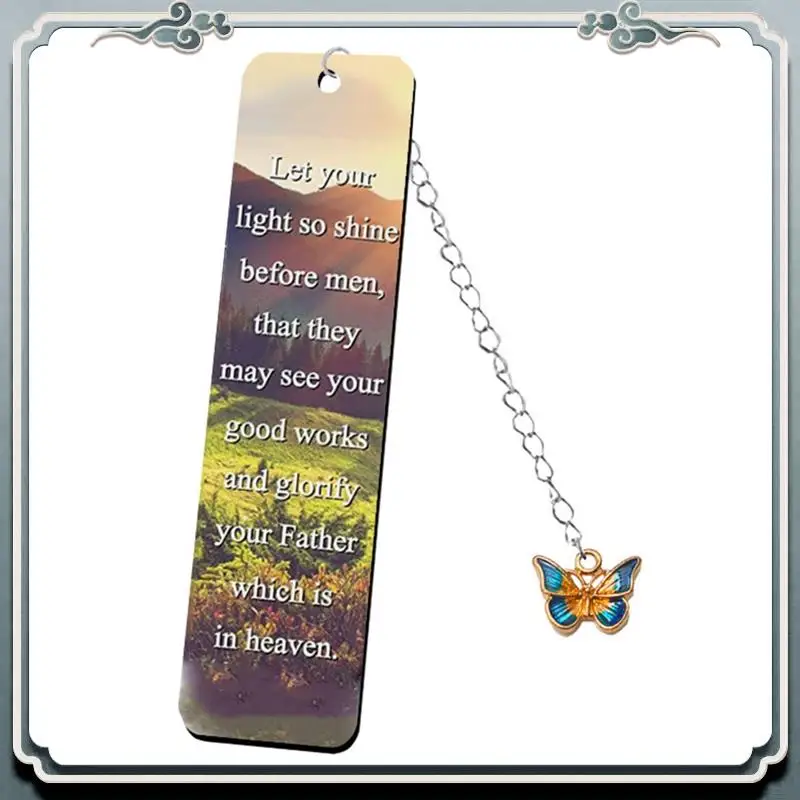 

12PCS Inspirational Bookmarks For Booklovers Motivational Bookmark She Is Clothed With Strength