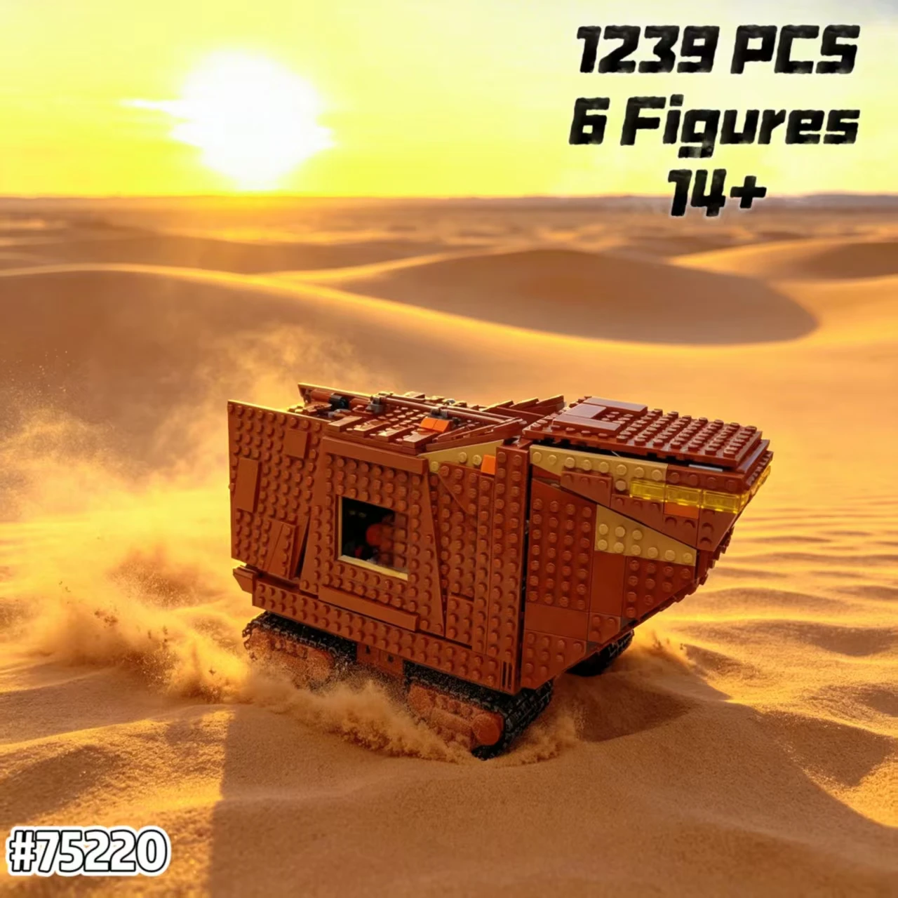 Classic Movie Series 1239PCS Desert Crawler Puzzle Assembly Figurine – Perfect for Gift-giving During Holidays and Birthdays.
