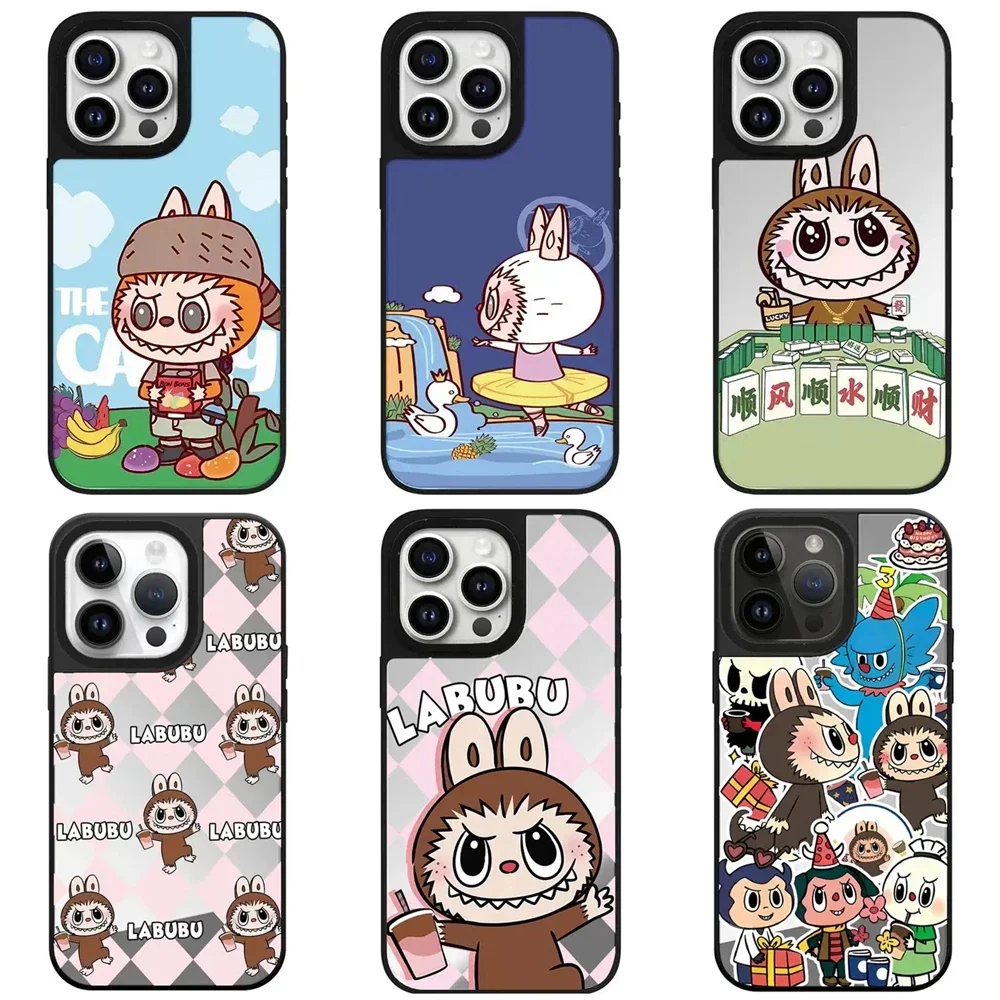 

Cartoon Doll Mirror Phone Case Cover for iPhone 11 12 13 14 15 Pro Max Case for iPhone 15 Pro Max