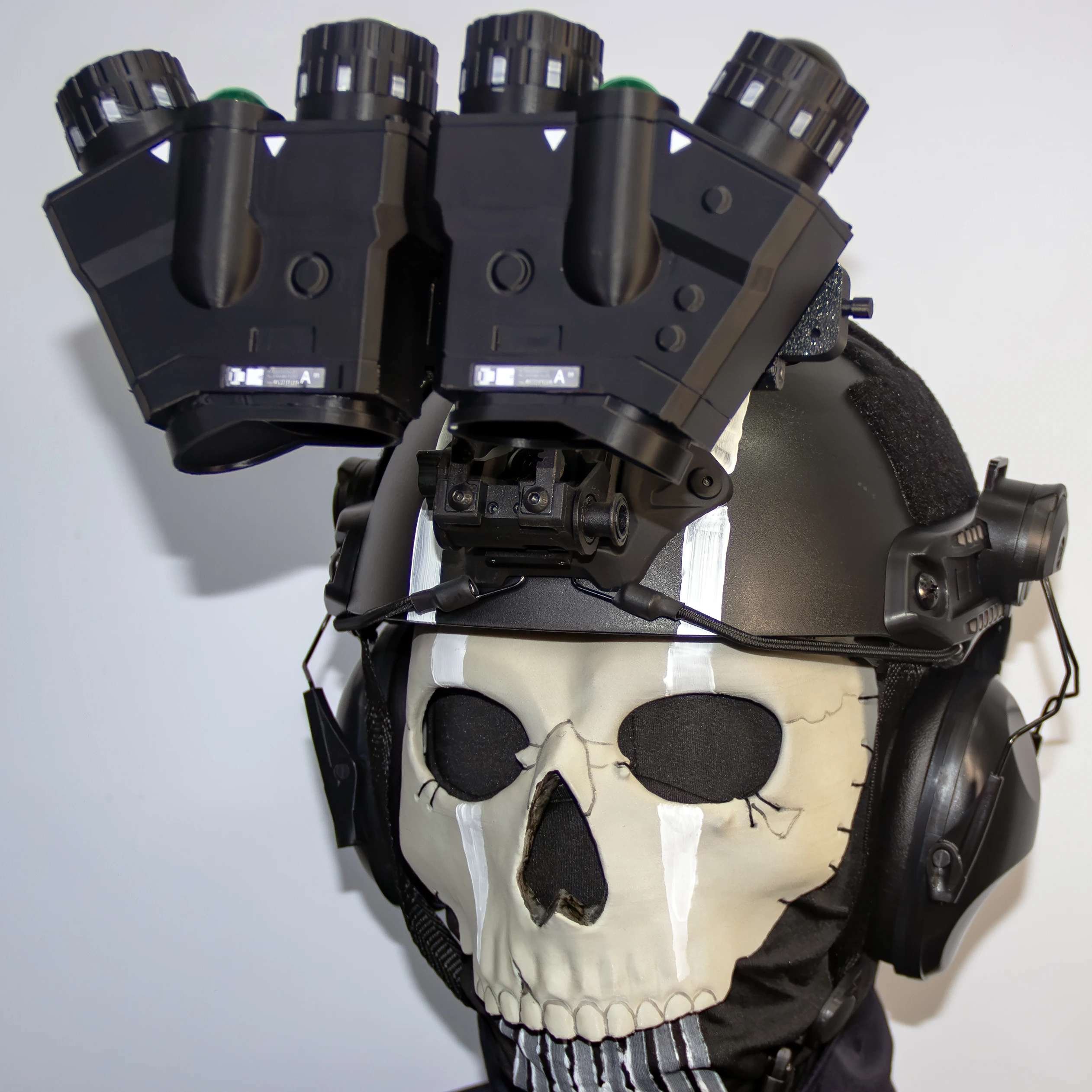 COD 19 Night Raid Ghost Night Vision Goggle Model with L4G24 Stand Call Of Duty Ghosts Koenig Tactical Helmet Cosplay Equipment view 2