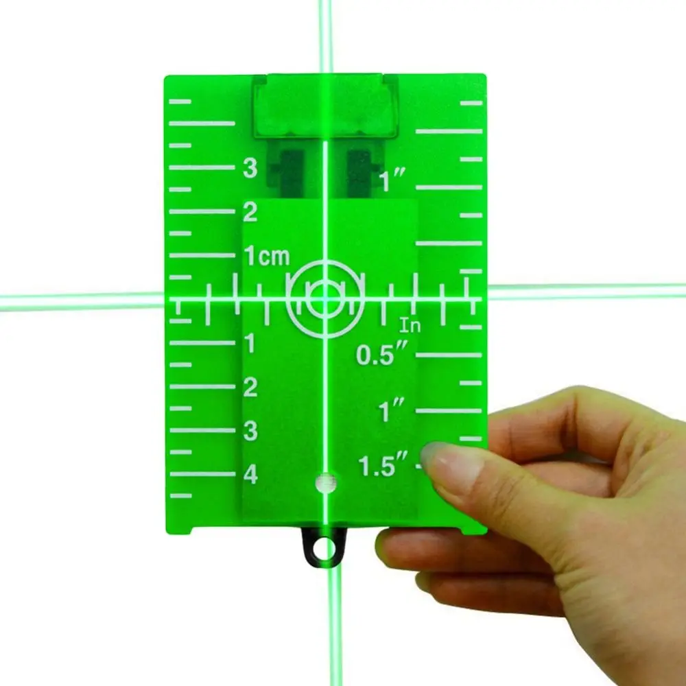 

2pcs Red/Green Laser Level Target Board Vertical/Horizontal Rotating Measurement Line Beam Distance Plate Reflective