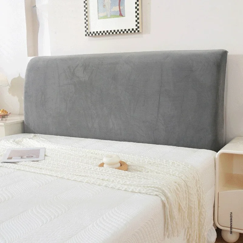 Fully Wrapped High-elastic Headboard Cover Soft Eazy To Install Slipcovers Bedroom Decoration Anti Cat Scratch Bedhead Covers