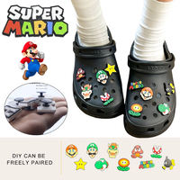 10pcs Super Mario Bros Shoe Buckle Cartoon DIY Sneakers Sandals Decoration Charm Jewelry Accessories Children Birthday Gifts