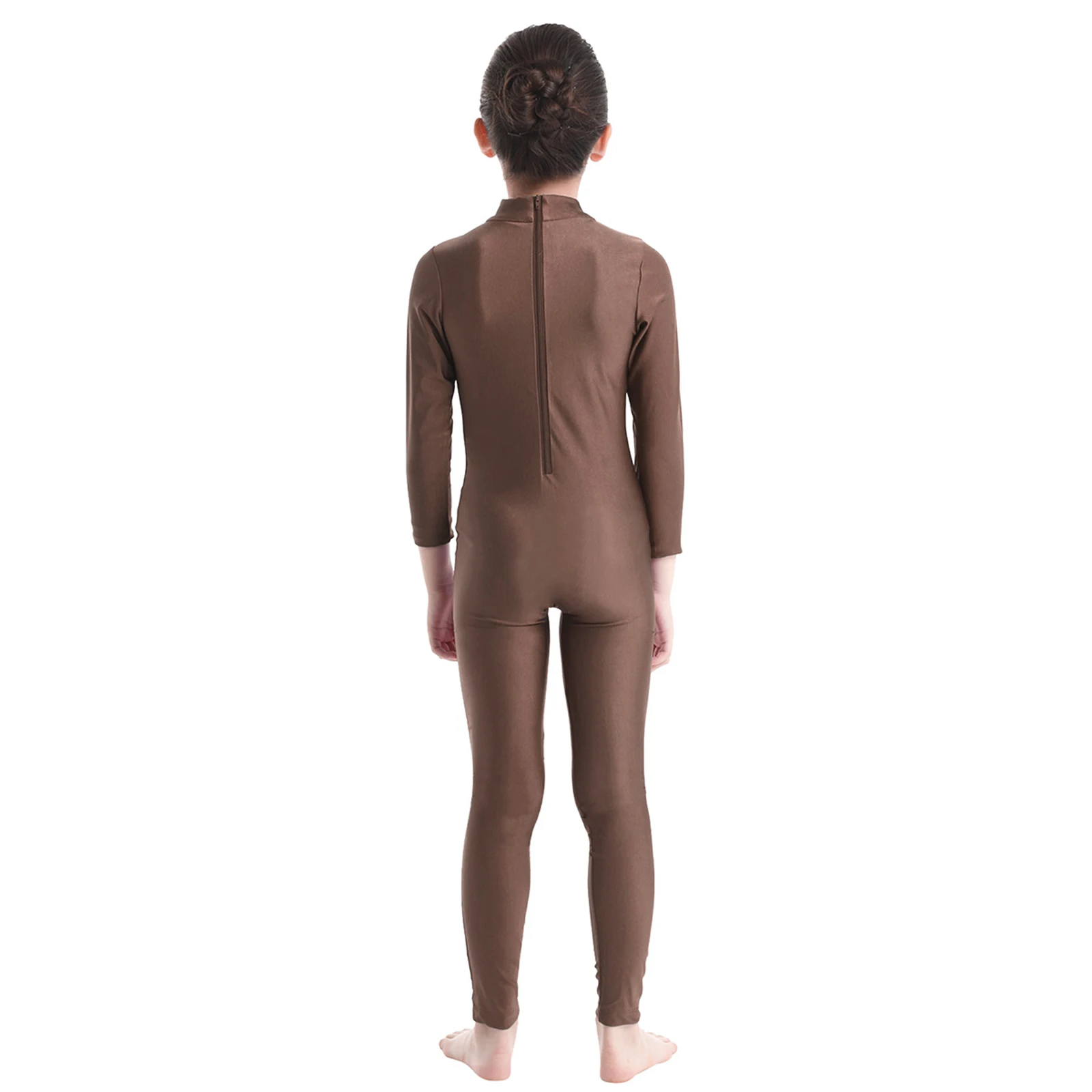 Body de baile de Ballet para niñas, Body de manga larga, leotardo de gimnasia de cuerpo completo, mono Unitard, ropa de baile de rendimiento de