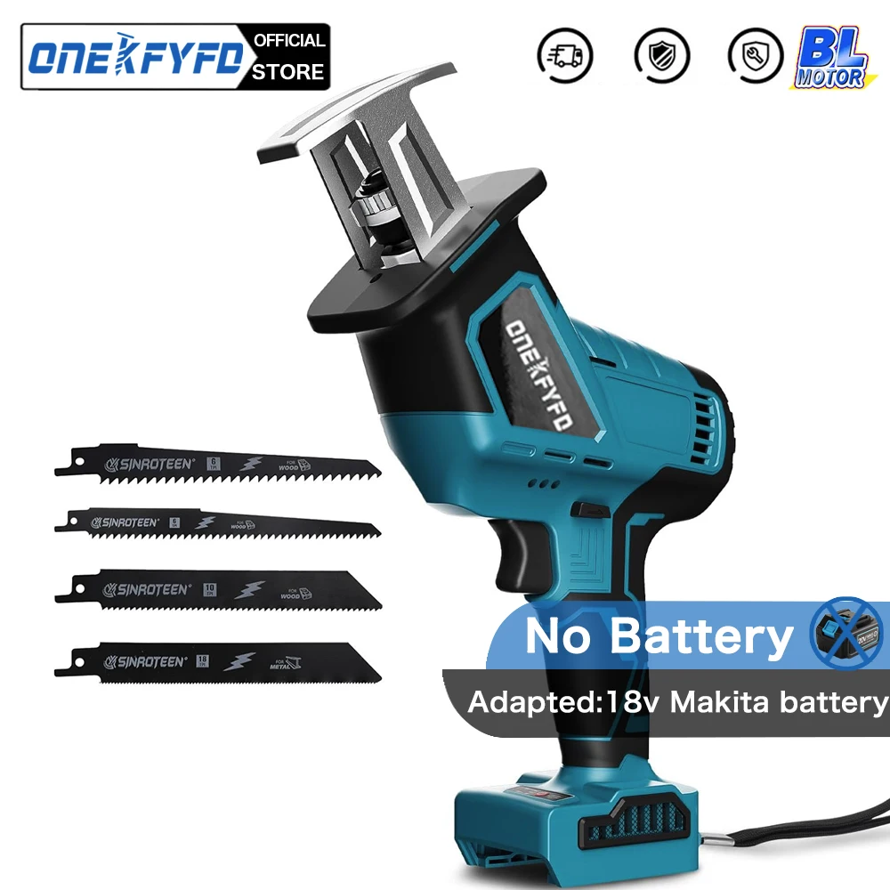 

Brushless Electric Reciprocating Rechargeable jigsaw Speed Metal Wood Cutting Electric Saw For Makita 18V Battery (No Battery)