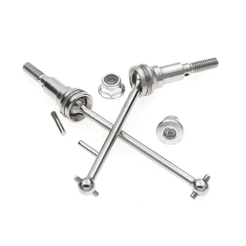 AS96-2Set eje de transmisión delantero y trasero de Metal CVD para HBX 16889 16889A 16890 16890A SG1601 SG1602 1/16 piezas de mejora de coche RC