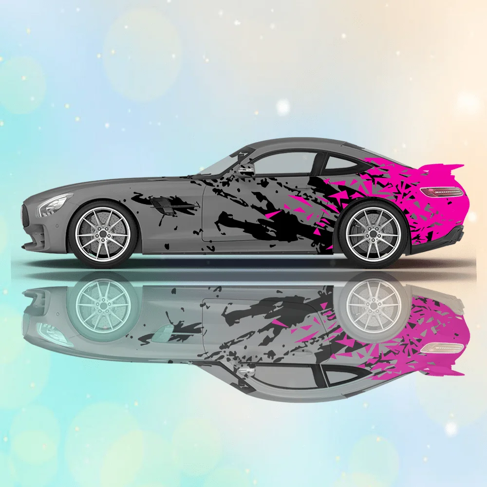 

Colorful Splash Random Car Vinyl Wraps Decal Self-adhesive PVC Sticker Suitable for Trucks SUV Decoration Auto Accessories Gift