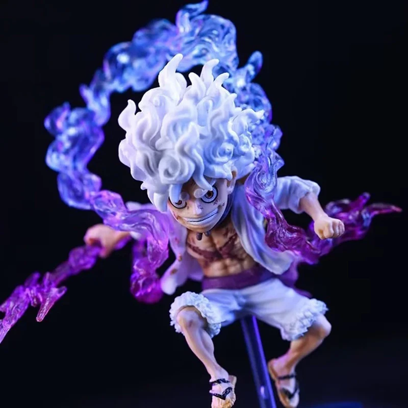 One Piece Luffy Gear 5 Action Figure Sun God Nika Statue10cm Mini Anime Figurine Pvc Model Doll Collection Toy Gift Kids