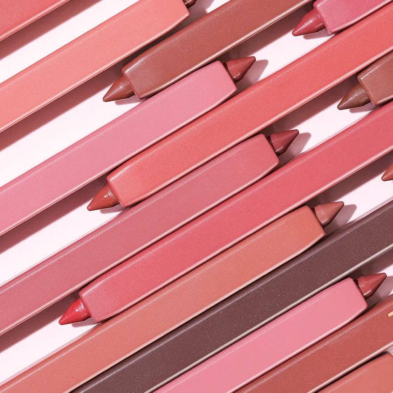 Matte Lip Liner Shaped Lips Full Lip Depict Lip Shape Waterproof Longlasting No Snob-Dye Brown Lipstick Shaped Full Lip Black view 4