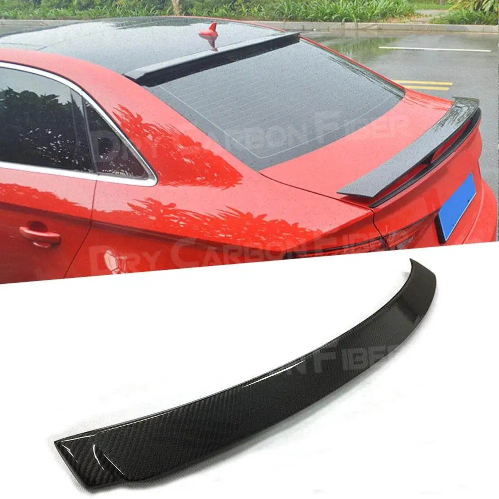 

Carbon Fiber Rear Roof Spoiler Wing for Audi A3 S3 2014 2015 2016 2017 2018 Sedan 4 Doors