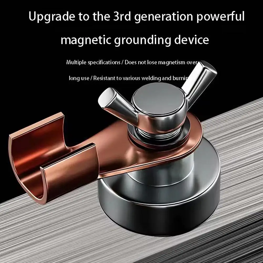 Powerful Magnetic Welding Ground Clamp, Copper Electrode Single Head Magnet Grounding Connector for Welding Machines Ground Wire gallery 5