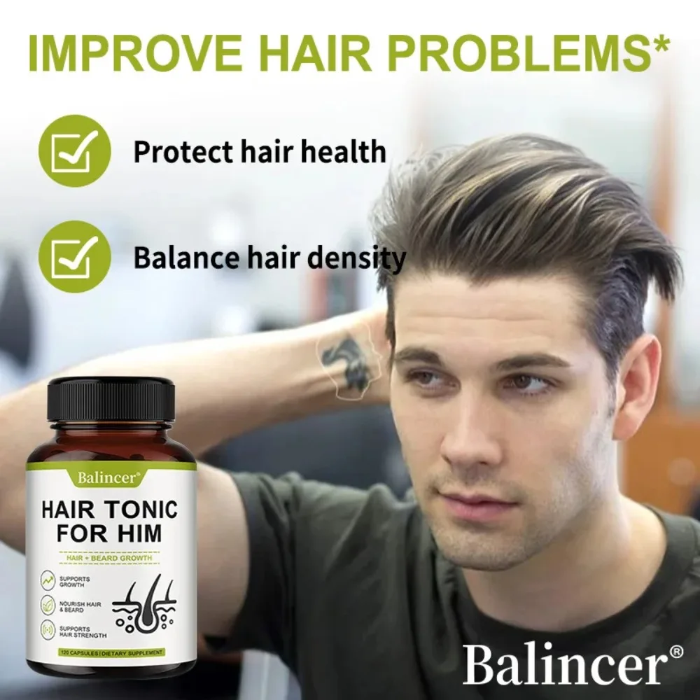 Biotin Hyaluronic Acid & Zinc Capsules Hair Skin and Nail Nutrition Support, Promote Men Health