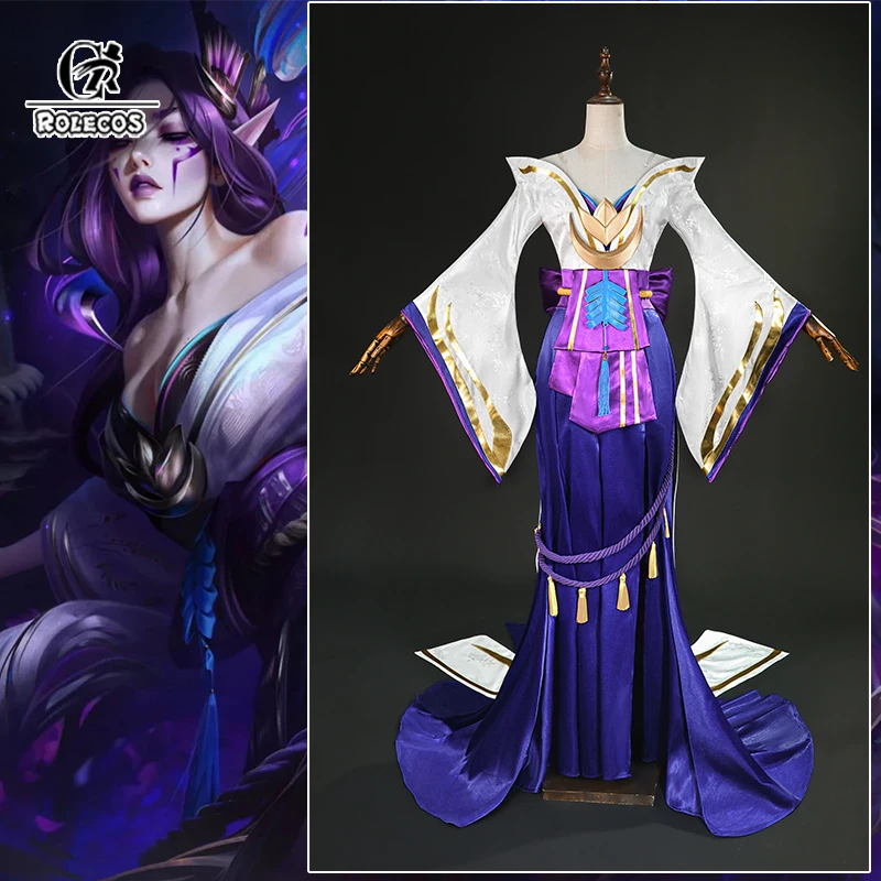 

ROLECOS Game LOL Spirit Blossom Morgana Cosplay Costume Game LOL Morgana Cosplay Outfit Halloween Women Suit New Skin