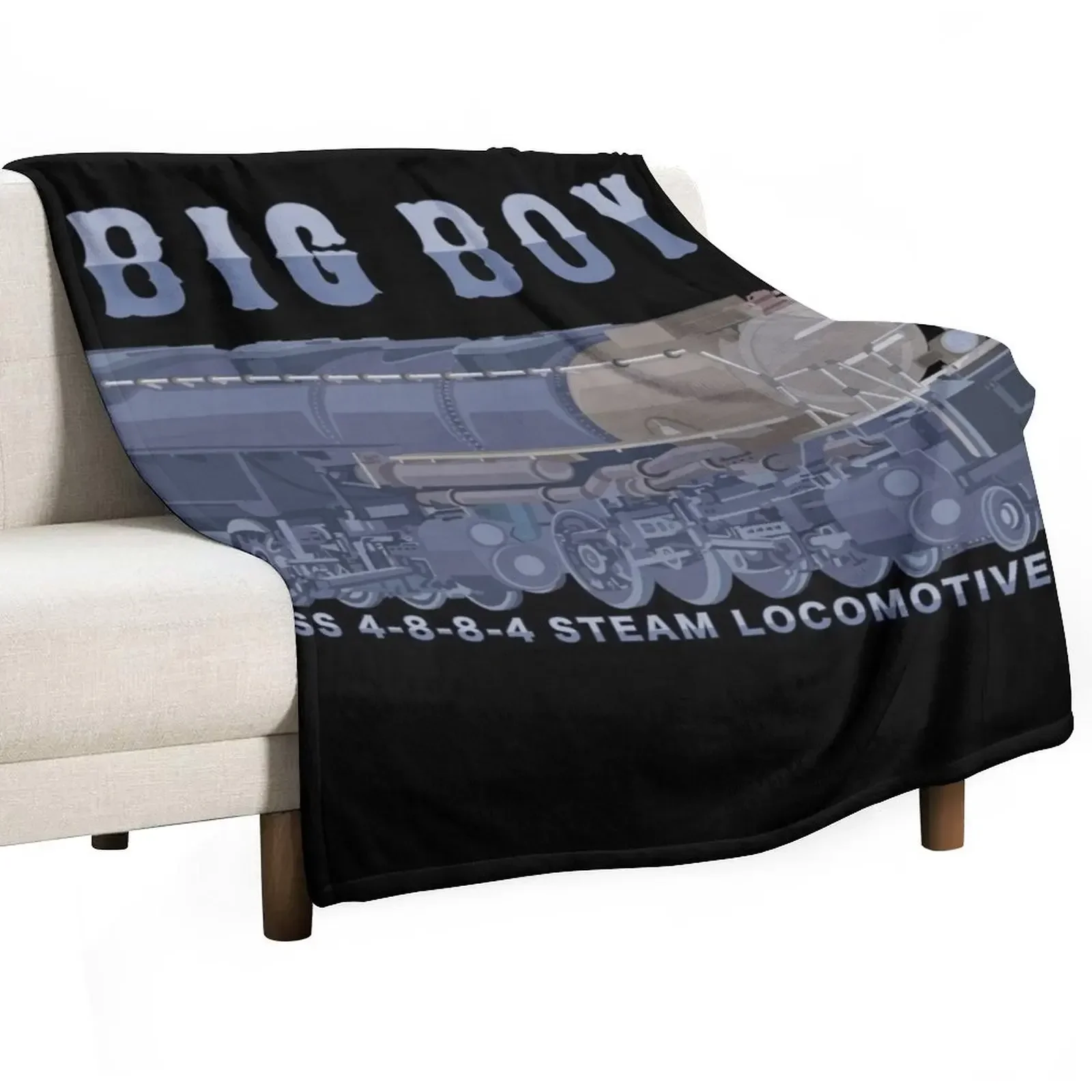 Big Boy Steam Train 4000 Class Locomotive Color Diagram Gift Throw Blanket Bed linens Sofas Flannel Fabric Beautifuls Blankets