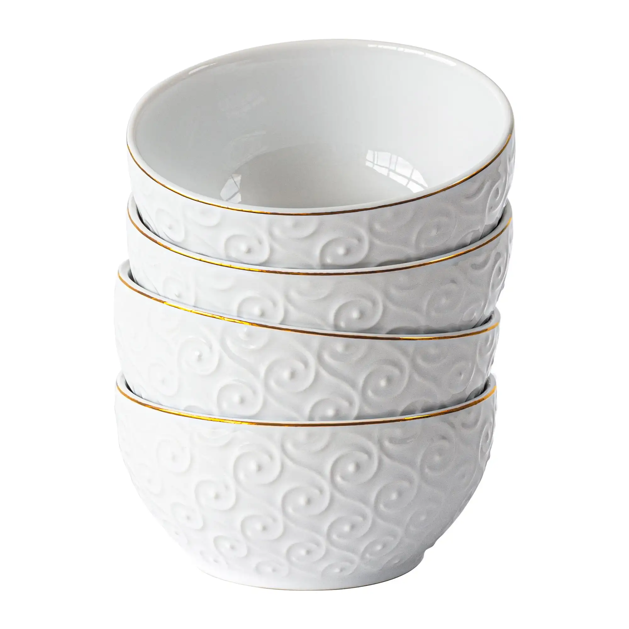 

4 Pack White Stoneware Bowls By Sofia Vergara