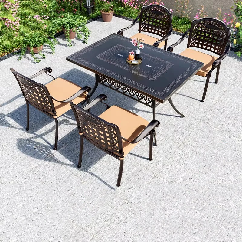 Luxury Mobile Garden Furniture Sets Restaurant Outdoor Study Coffee Garden Furniture Sets High Mesas De Comedor Garden Furniture