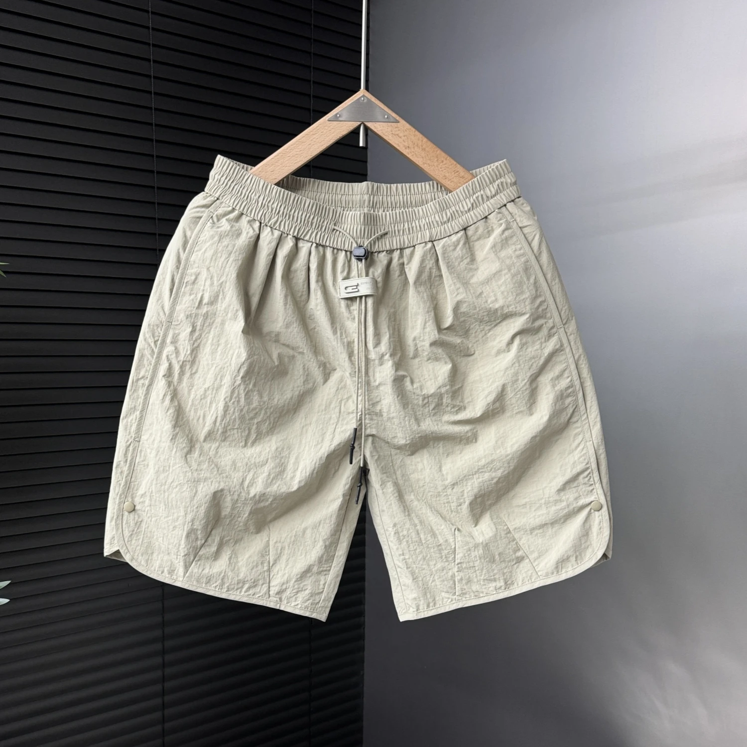 

Мужские летние тонкие брюки Qui Dry для занятий спортом на открытом воздухе, прямые брюки свободного покроя, повседневные брюки длиной пять четвертей, модный бренд