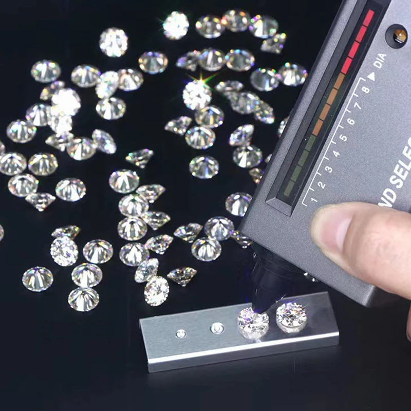 Moissanite Stone Round Cut D Color VVS1 Lab Grown Gemstone for DIY Jewelry Making Materials Pass Diamond Tester