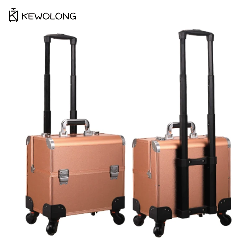 

Профессиональный кейс-тележка для косметики на колесиках, вместительный чемодан для тату-мастеров, мастеров маникюра и парикмахеров, быстрая доставка