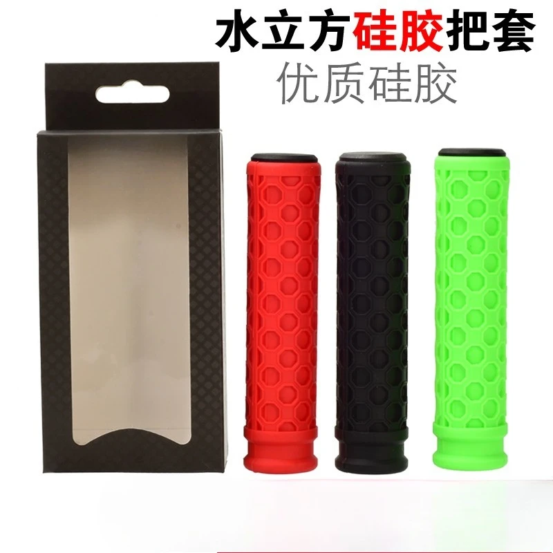 

Silicone mountain bike off-road grips dead fly bicycle shock absorption super silicone grips rubber sponge grips hand grip