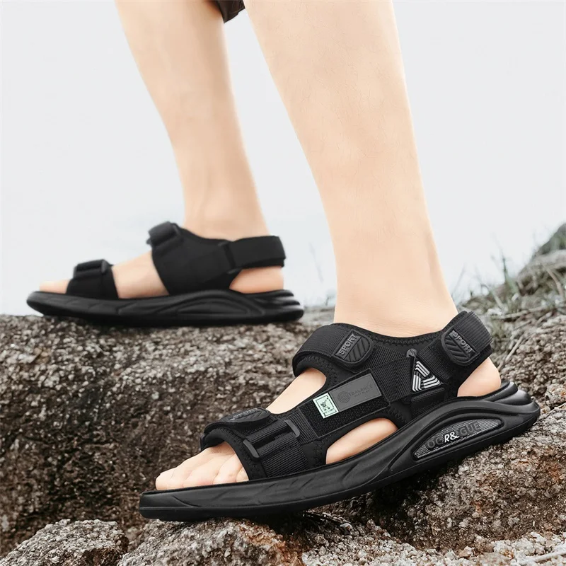 Mens Casual Sandals Summer Outdoor Open Toe Walking Shoes Soft Bottom Comfortable Vacation Slippers Fashion Non-slip Breathable