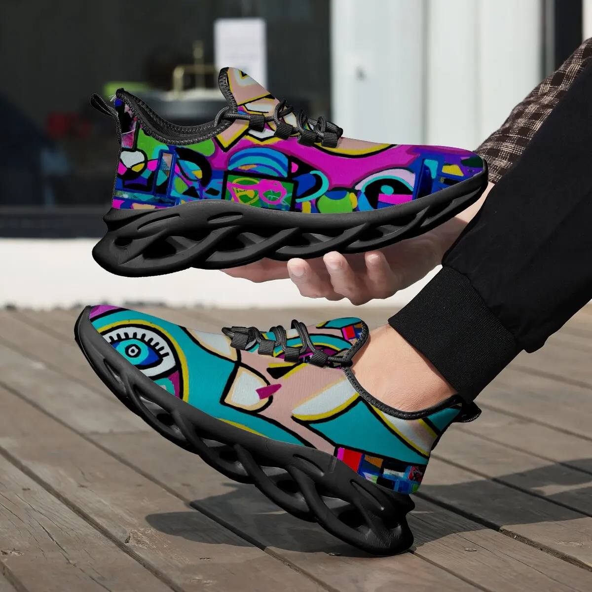 

Casual Sneakers Fashionable New Women's Family Matching Sports Shoes Anime Girl Graffiti Breathable Lightweight Non-slip Sneaker