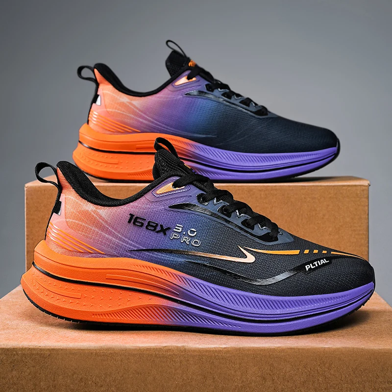 Men Carbon Plate Running Shoes Breathable Women Athletic Tennis Sneakers Cushion Sport Trainers Outdoor Marathon Jogging Shoes - view 5