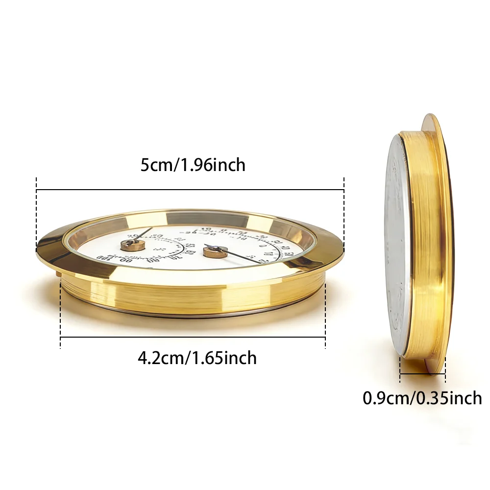 2-In-1 Mini Temperature And Humidity Meter, 5cm Dial, Home Temperature And Humidity Monitoring Tool, Physical Induction