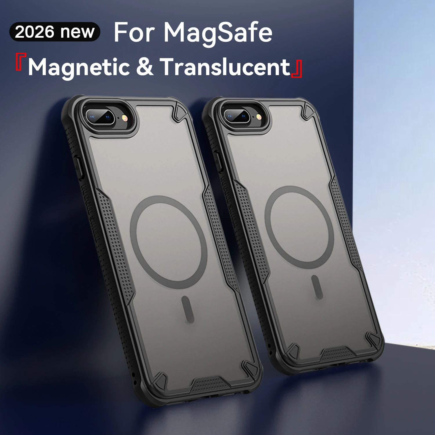 Magnetische, luxuriöse, matte, durchscheinende, stoßfeste Schutzhülle für iPhone SE3 SE2 6 7 8 Plus 7Plus 6S für Magsafe Wireless Charge Cover