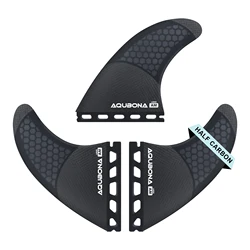 Single Tab Fins Tri Fin Set Half Carbon+Honeycomb Performance G3/G5/G6 Surfboard Fins for Surfing