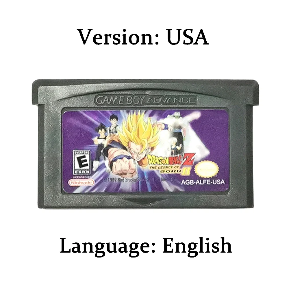 GBA用ビデオゲームカートリッジ,ゲームコンソールカード,ドラゴンボールシリーズ,高度な冒険,超音速戦士,ブウの怒り,32ビット