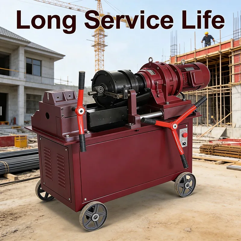 

Высокоточный станок для нарезки резьбы на арматуре с педальным управлением, автоматический резьбонарезной станок для стальных прутков для удобной работы без участия оператора