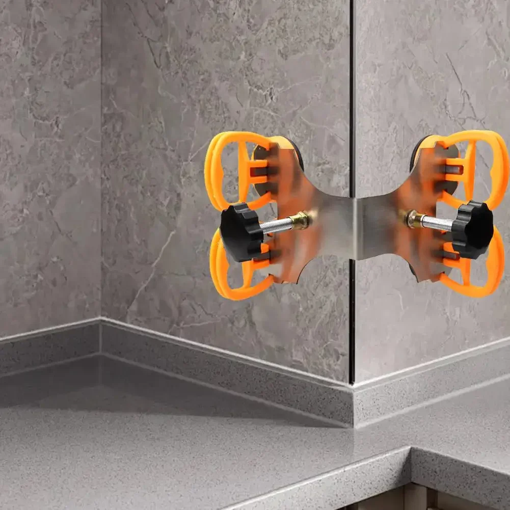 90度ストーンシームセッター-タイルレベリングデバイス-2または4つの吸盤で調整可能-壁タイルや岩盤用