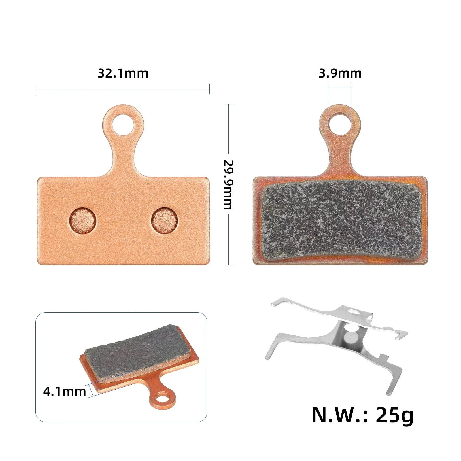 Sintered Metallic Brake Pads Bronze for ZOOM Hydraulic Disc Brake E-Bike MTB Caliper Replacement Set