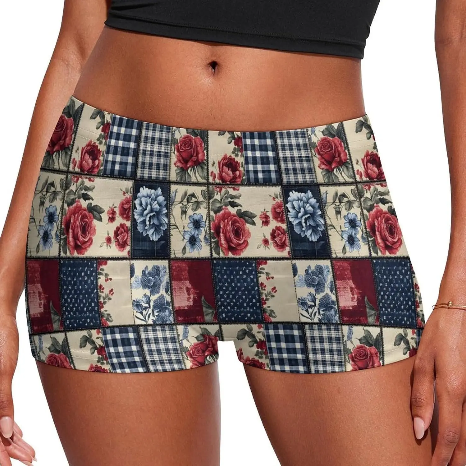 

Шелковые трусики Novastar для женщин - мягкие винтажные шорты в клетку с принтом роз, нижнее белье для мальчиков, женские трусы-боксеры, шорты