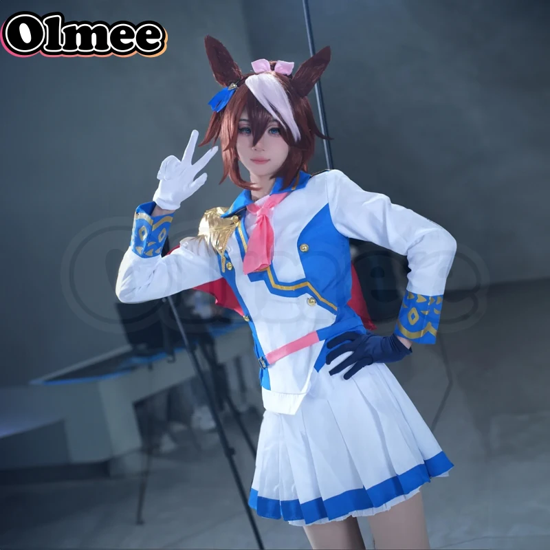 Olmee-Disfraz de Cosplay de Tokai Derby Teio, traje clásico de caballo bonito, vestido de Anime de nueva temporada 2, conjunto completo de peluca para Halloween y Navidad