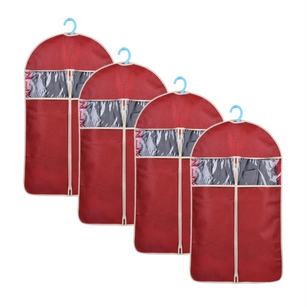 

Premium Garment Dust Cover M Waterproof Clothes Storage Bag Suit Protector Transparent Window Anti-Moth Dirt Resistant Non-Woven