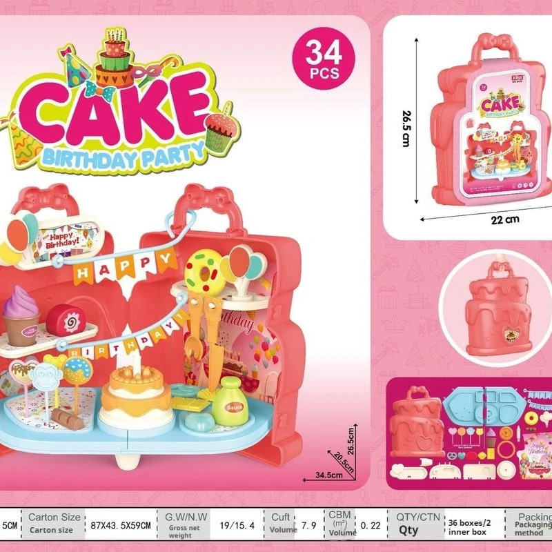 Bowa-Série de gâteaux magiques pour enfants, gâteau d'anniversaire, jouet d'alimentation pour animaux de compagnie, sac à main portable, cadeau d'anniversaire et de Noël pour fille