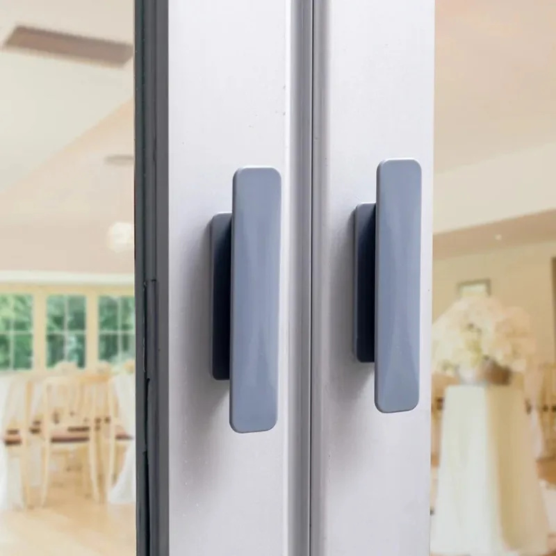 2pcs Non-punching Self-adhesive Handle Drawer Cabinet Handle Window Balcony Sliding Door Handle