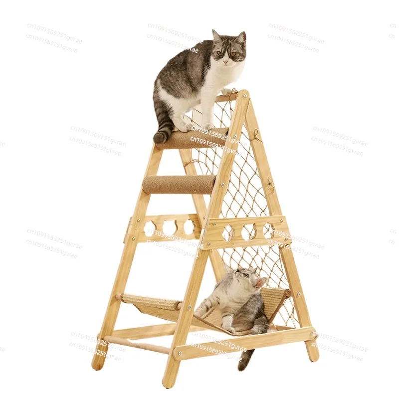 

Cat Climbing , Integrated Cat Scratching Board Toy, Solid Wood Cat Scratching Pillar,