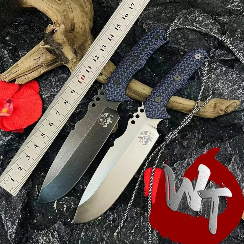 

Outdoor High-Hardness Cutting Knife, Fixed Blade and Sheath, Camping Multi-purpose Military Tactical Knife and Survival Knife