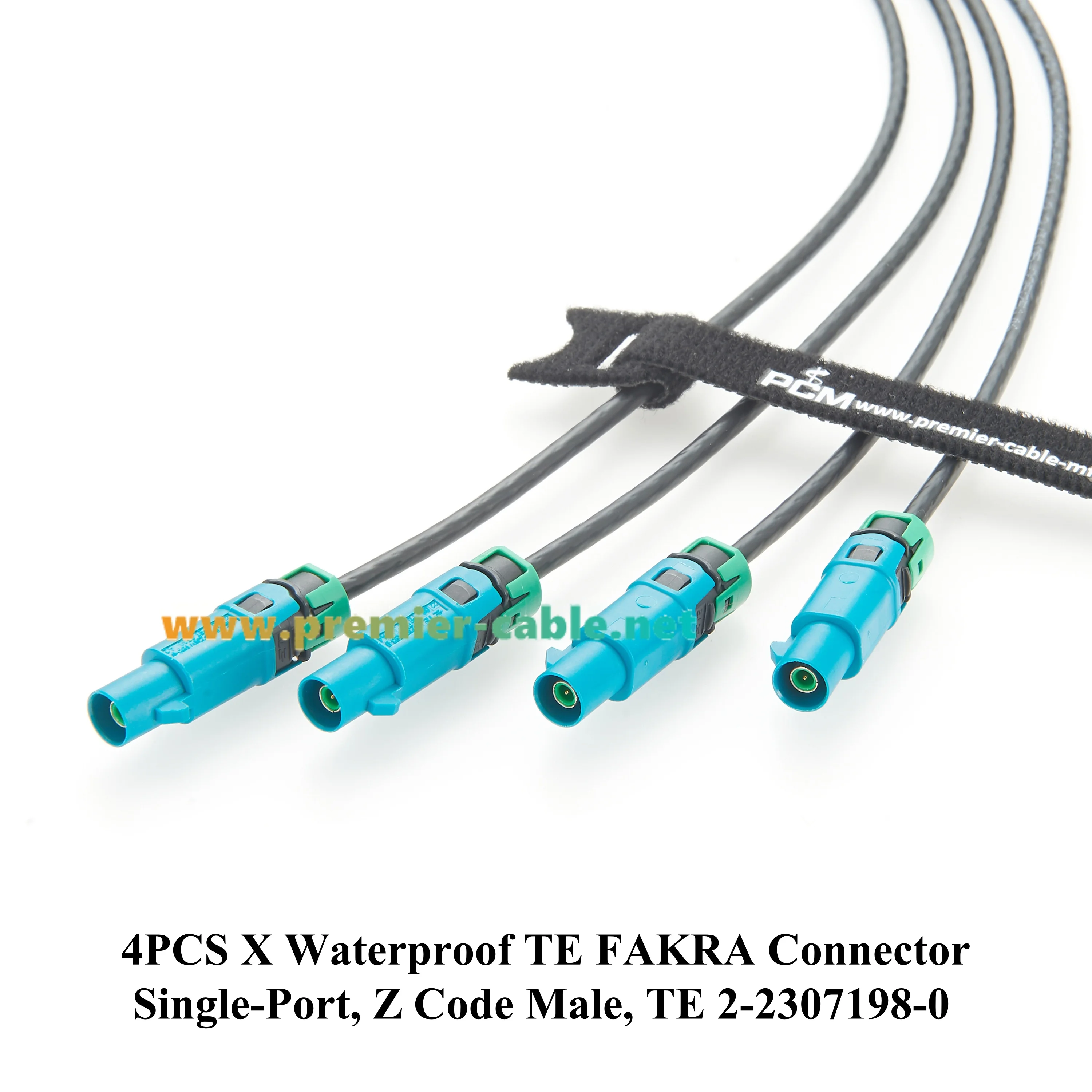 IP67 4-in-1 TE Mini Fakra Buchse auf Vier-Port Fakra Stecker RF Koaxialkabel TE MATE-AX 2354439-9 zu 2-2307198-0 GMSL Kamerakabel – Detail 5