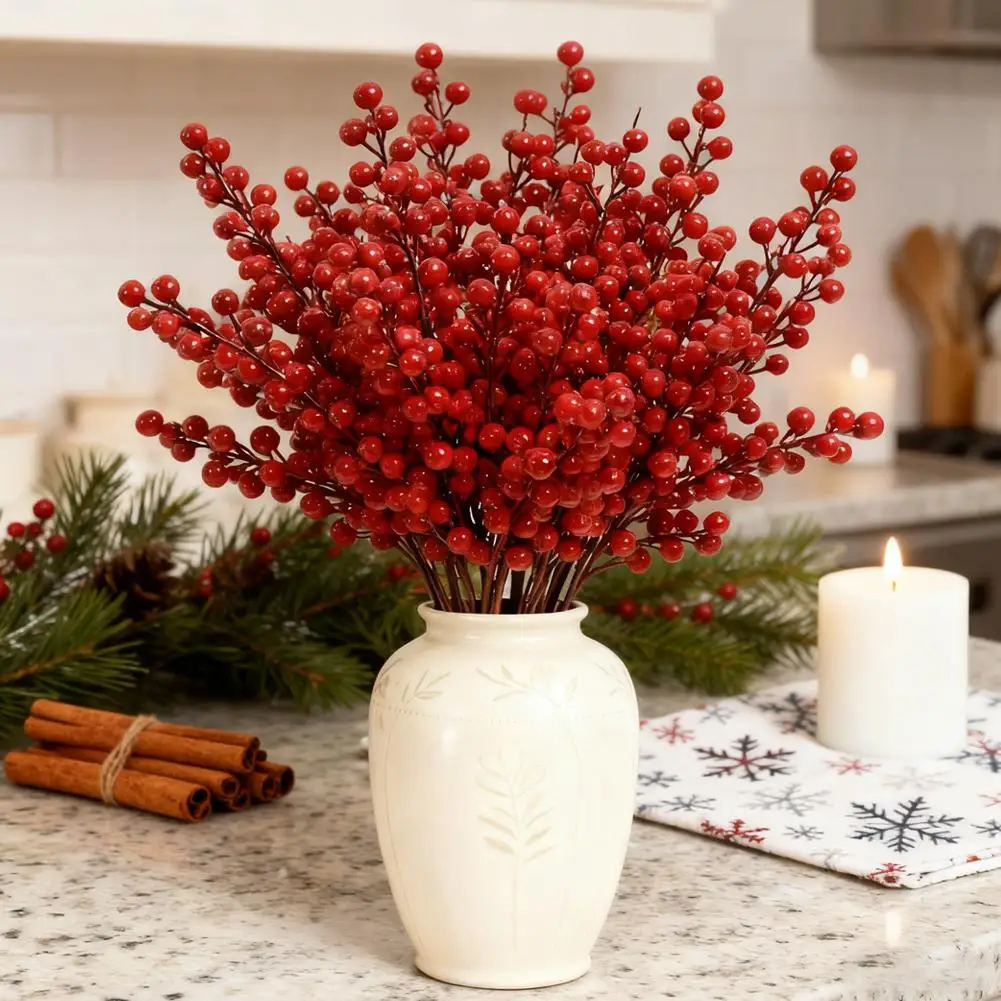 

30 шт., имитация мадуба, фрукты, удача, цветочные украшения, ягоды, искусственный венок, год, рождественские подарки, сделай сам, New De N8U4