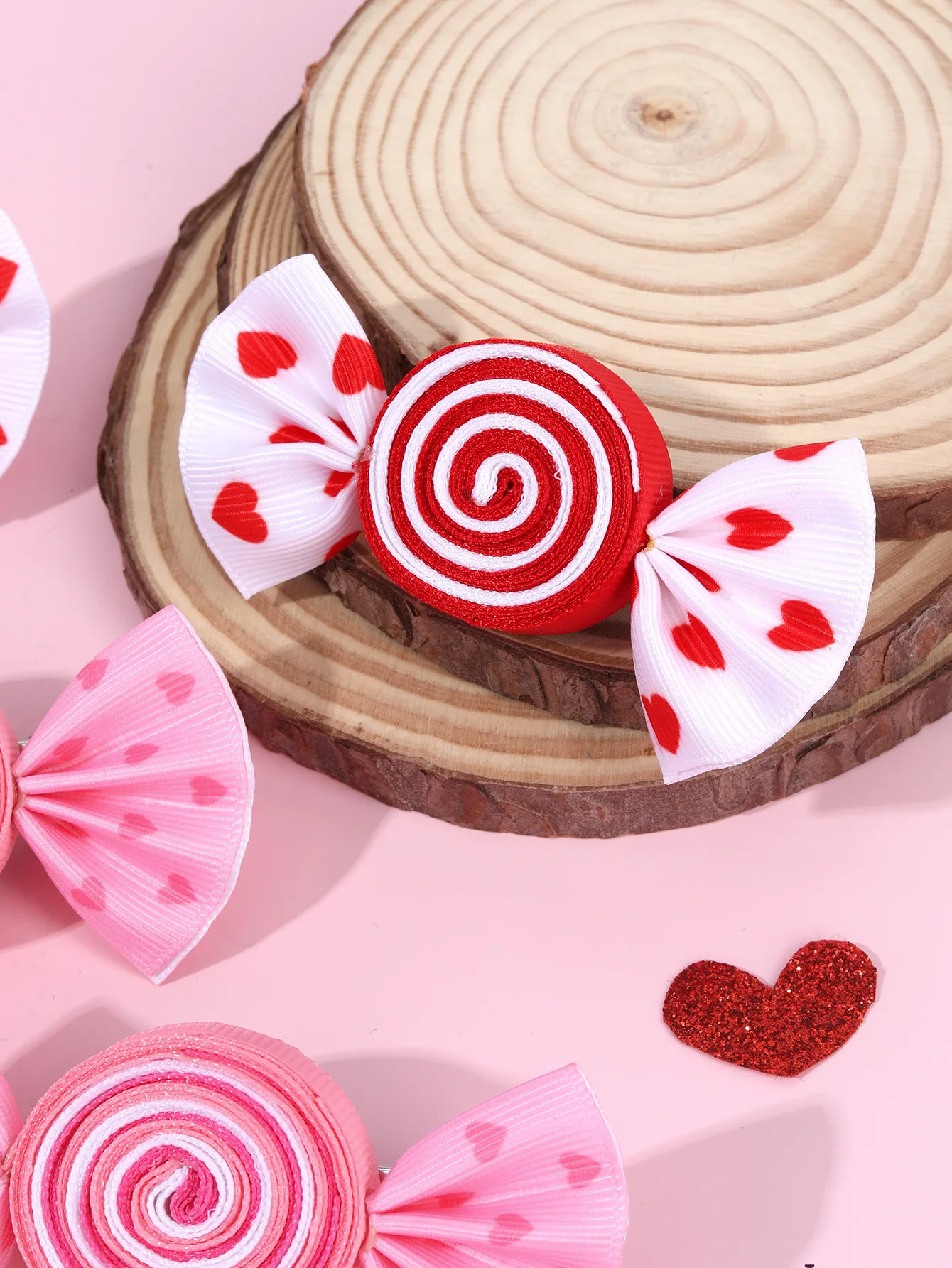 1 Paar Tages-Haarspangen für Kinder: Süße Herz-Schmetterlings-Haarspange mit Schleife – Niedliches Haar-Accessoire – Detail 6